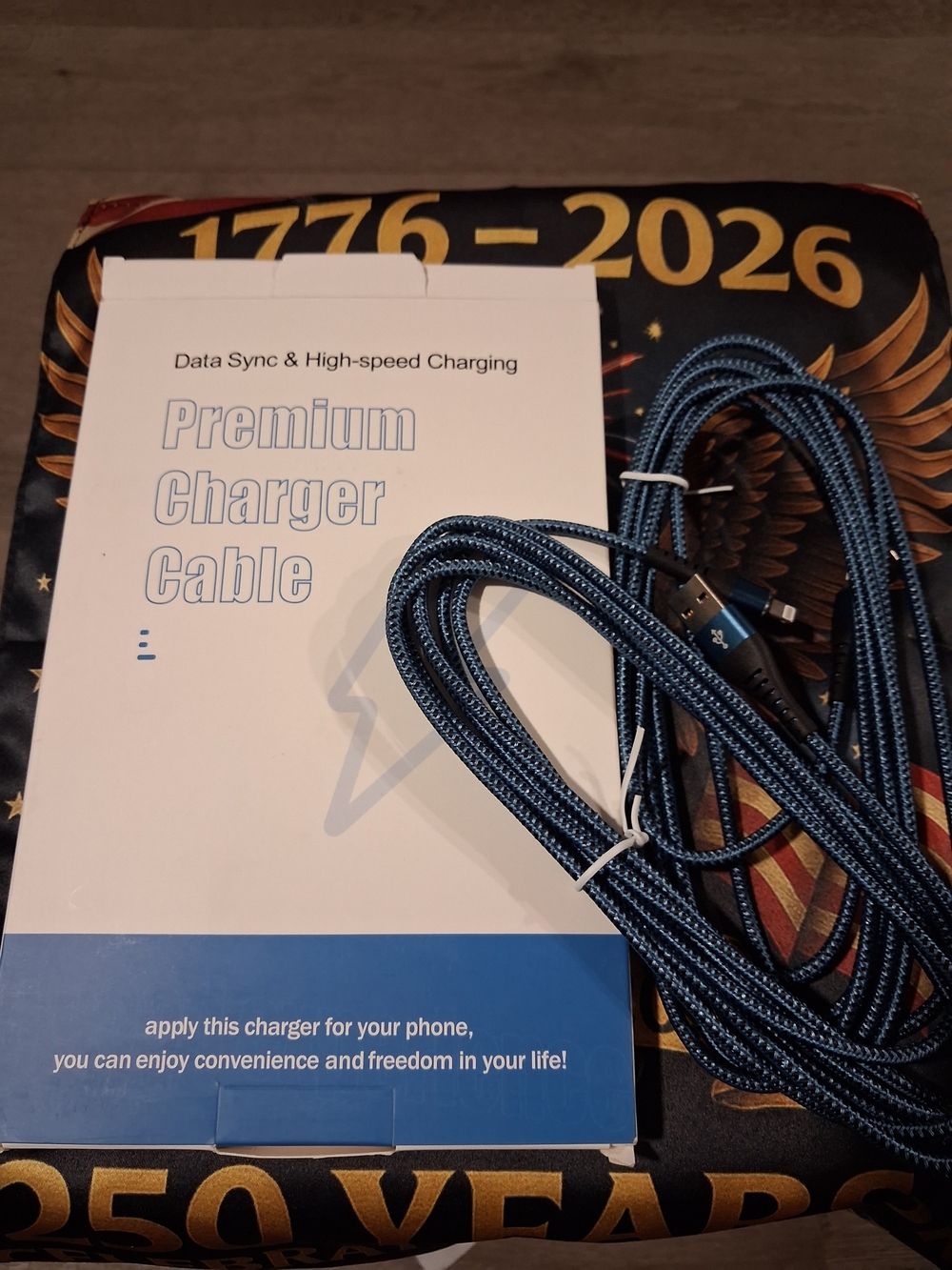 Premium Blue Braided Charger Cable – High-Speed Data & Charging